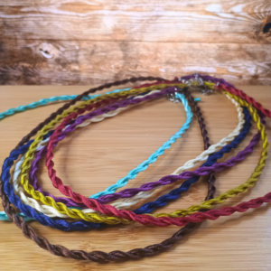 Cordon satin doublé spirale, apprêts acier